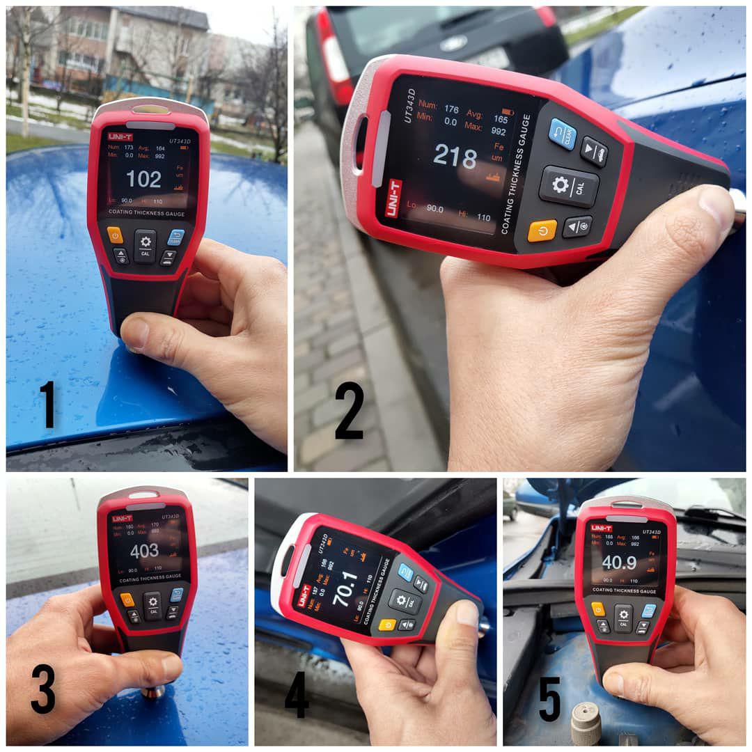 Покази товщиноміра